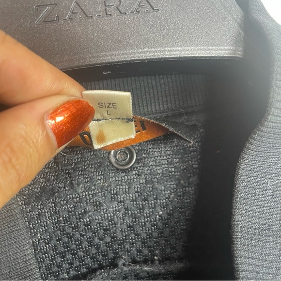 Diesel Black Textured Bomber Jacket - Picture 5 of 5